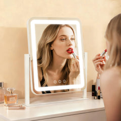 ROLOVE vanity mirror in 360-degree rotation for flexible viewing angles