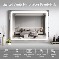 ROLOVE vanity mirror dimmable lighting lets you adjust brightness for any environment