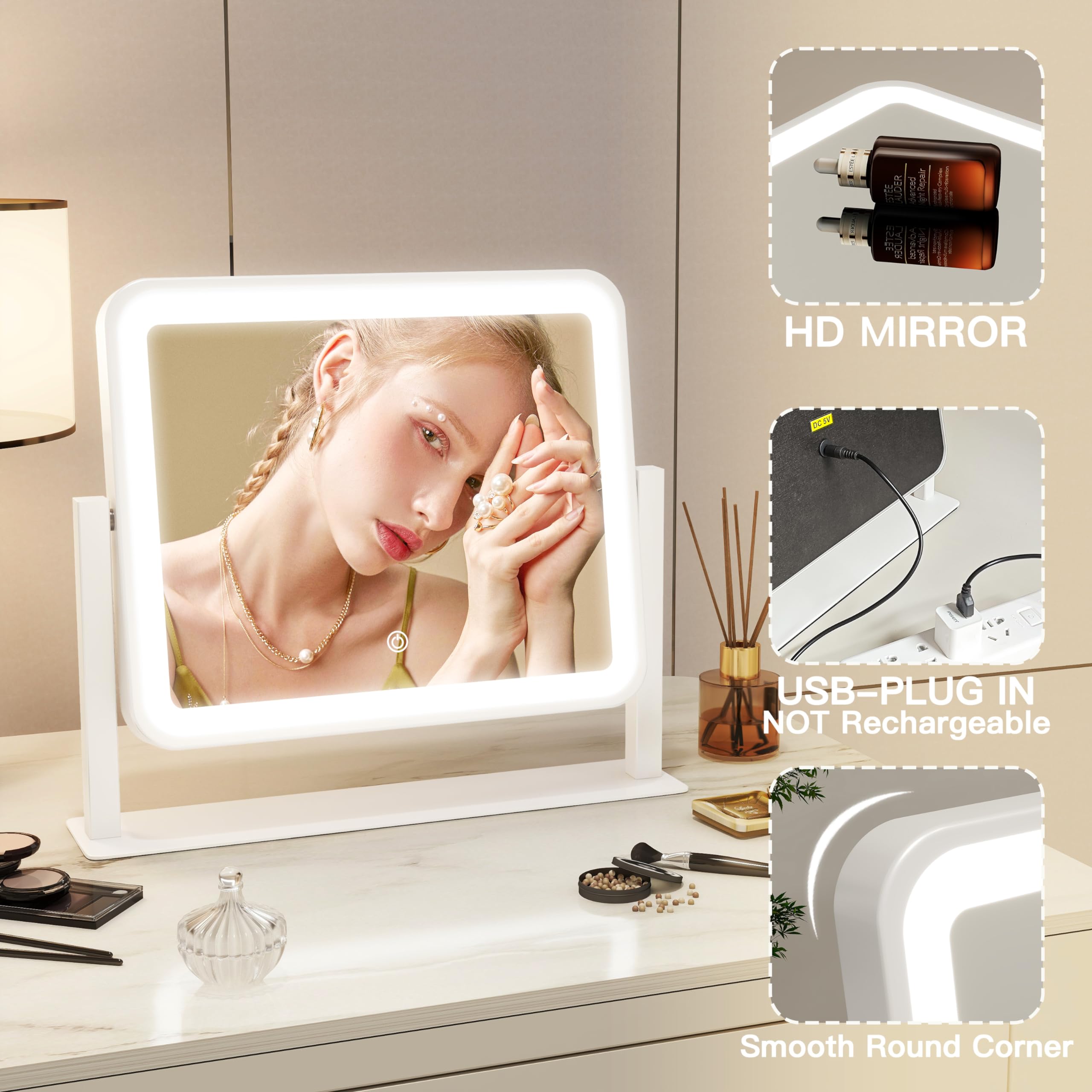 ROLOVE vanity mirror tested for durability and quality assurance.