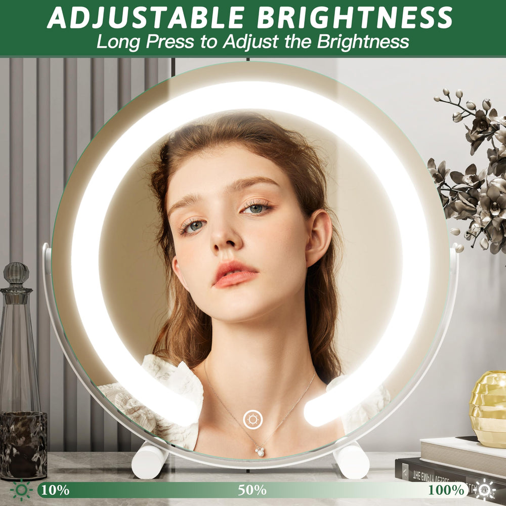 ROLOVE vanity mirror with ultra-stable non-slip base
