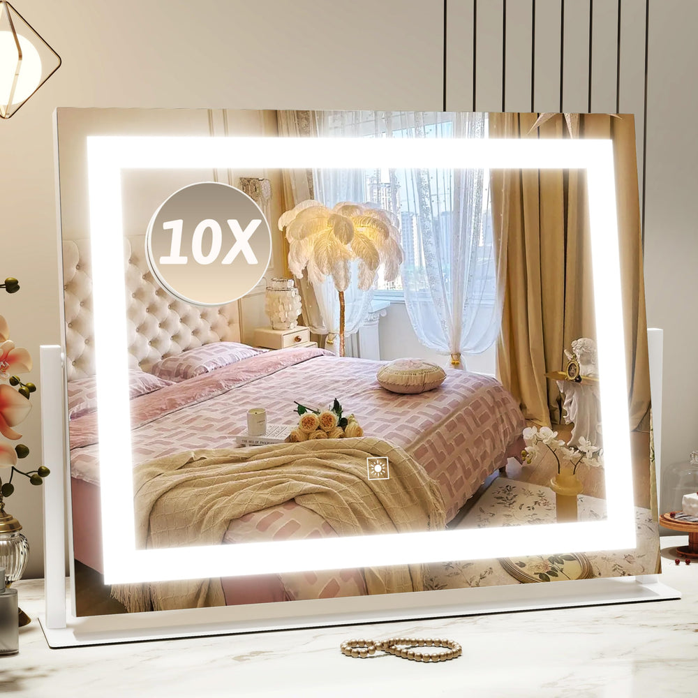 ROLOVE vanity mirror full-face view for complete makeup application