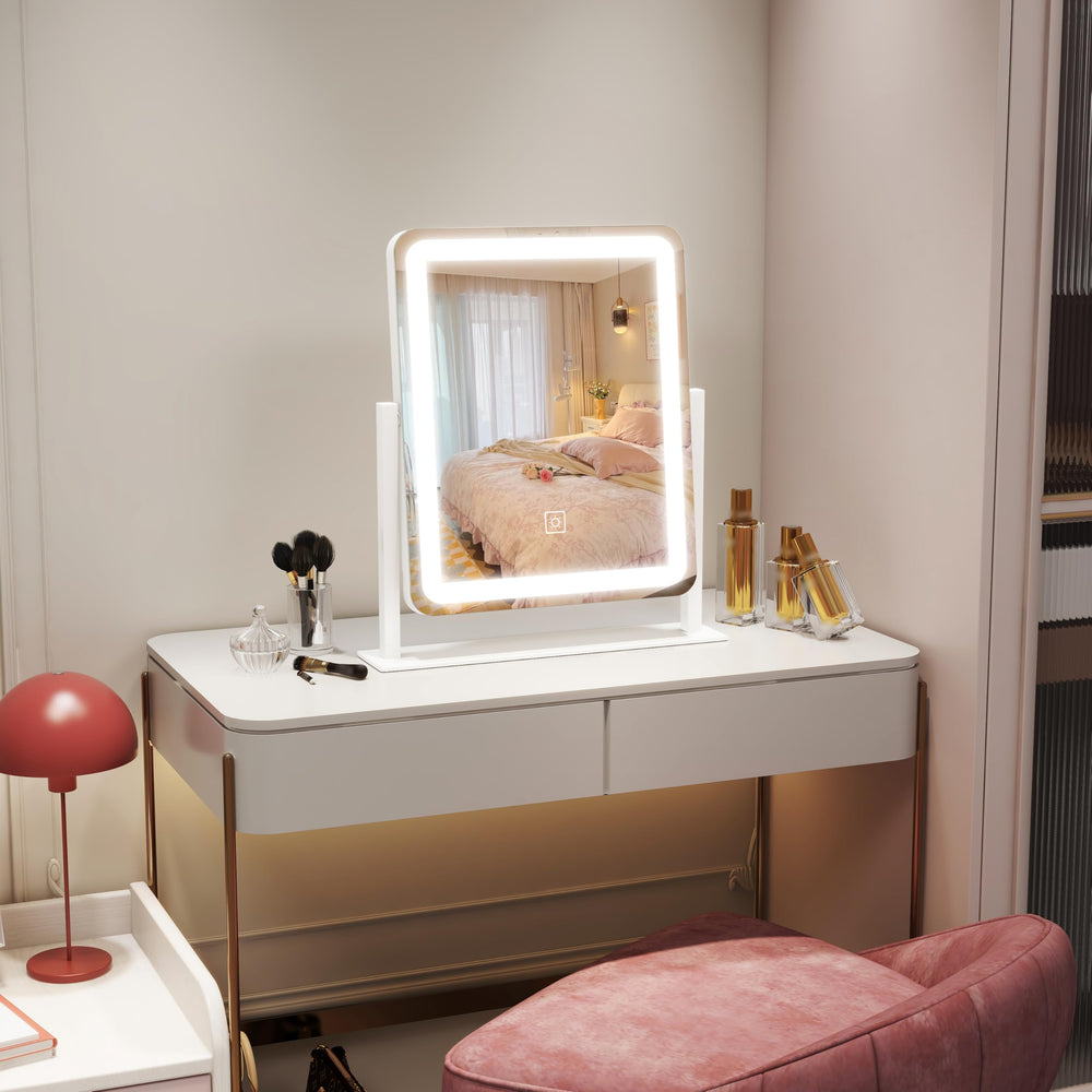 ROLOVE vanity mirror with lights smart touch control for effortless adjustments.