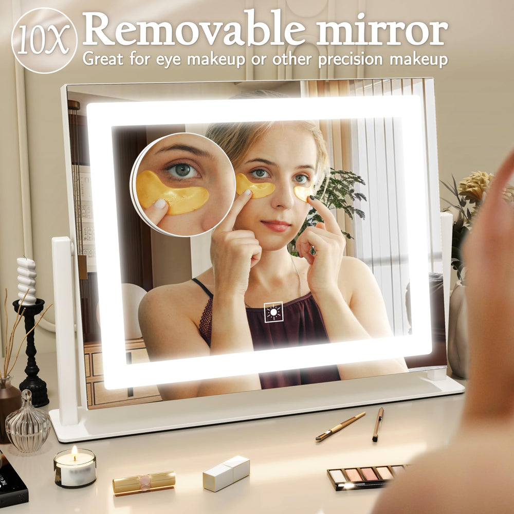 ROLOVE vanity mirror 360 rotation enables flexible grooming angles.