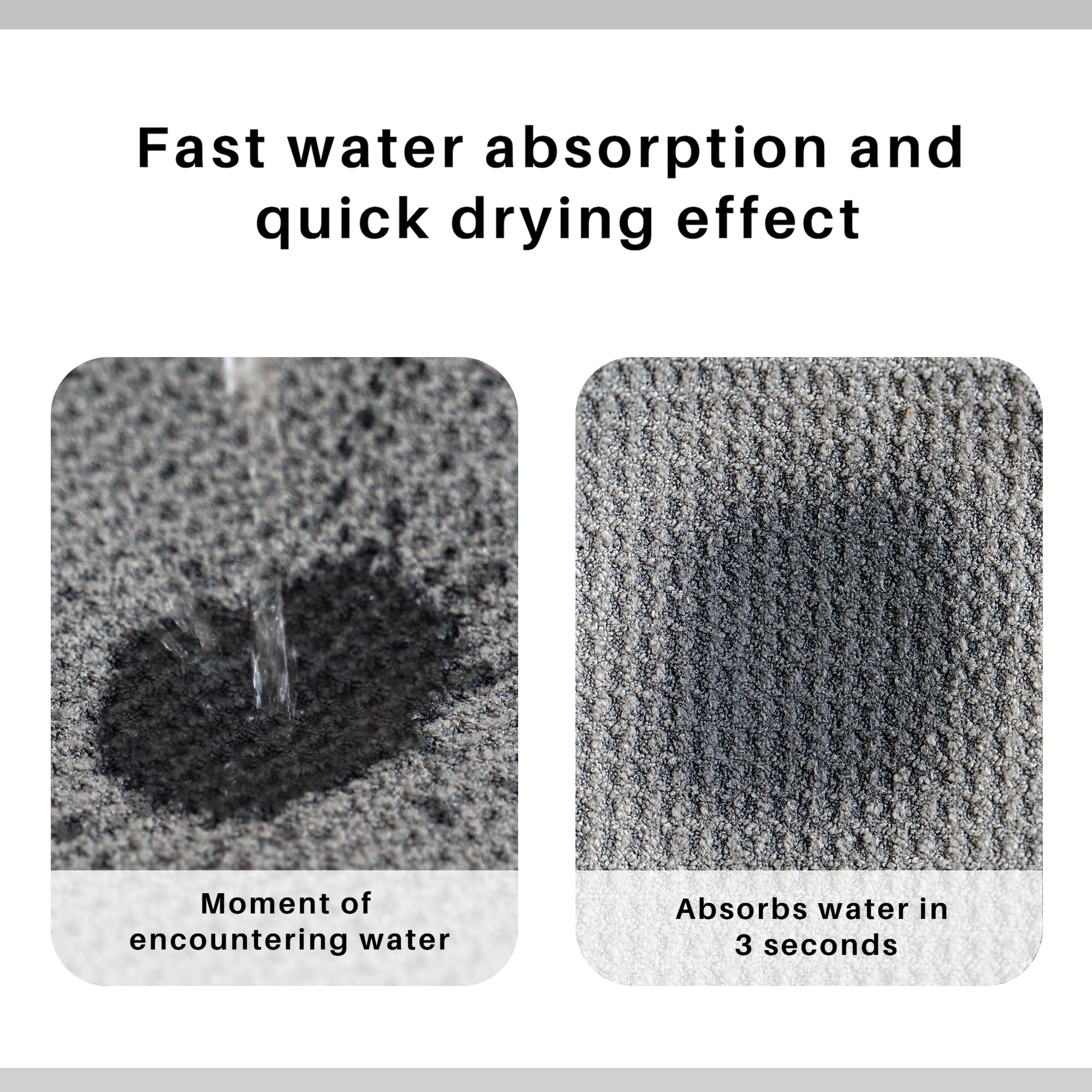 Rolshol towel helps reduce friction and potential breakage during drying.