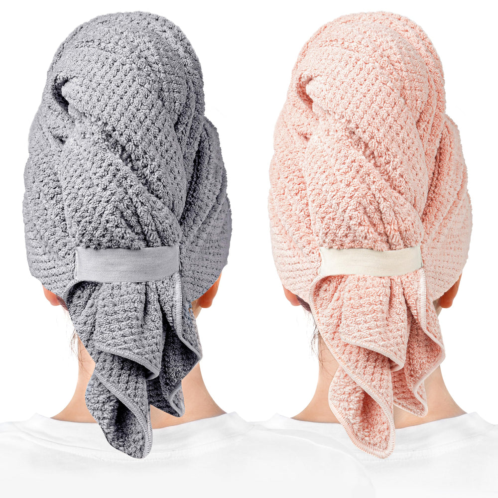 ROLSHOL secure-wrap elastic band keeps towel in place during drying