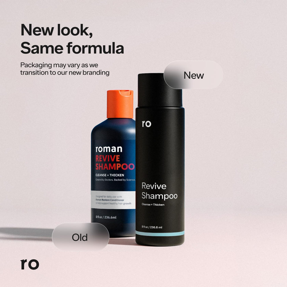 ROMAN Restore Conditioner duo pack on display with sulfate-free formula