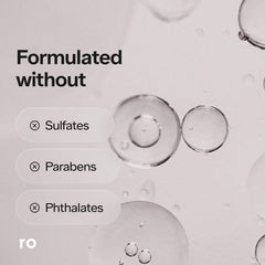 ROMAN shampoo with salicylic acid clarifies scalp and exfoliates for a cleaner base.