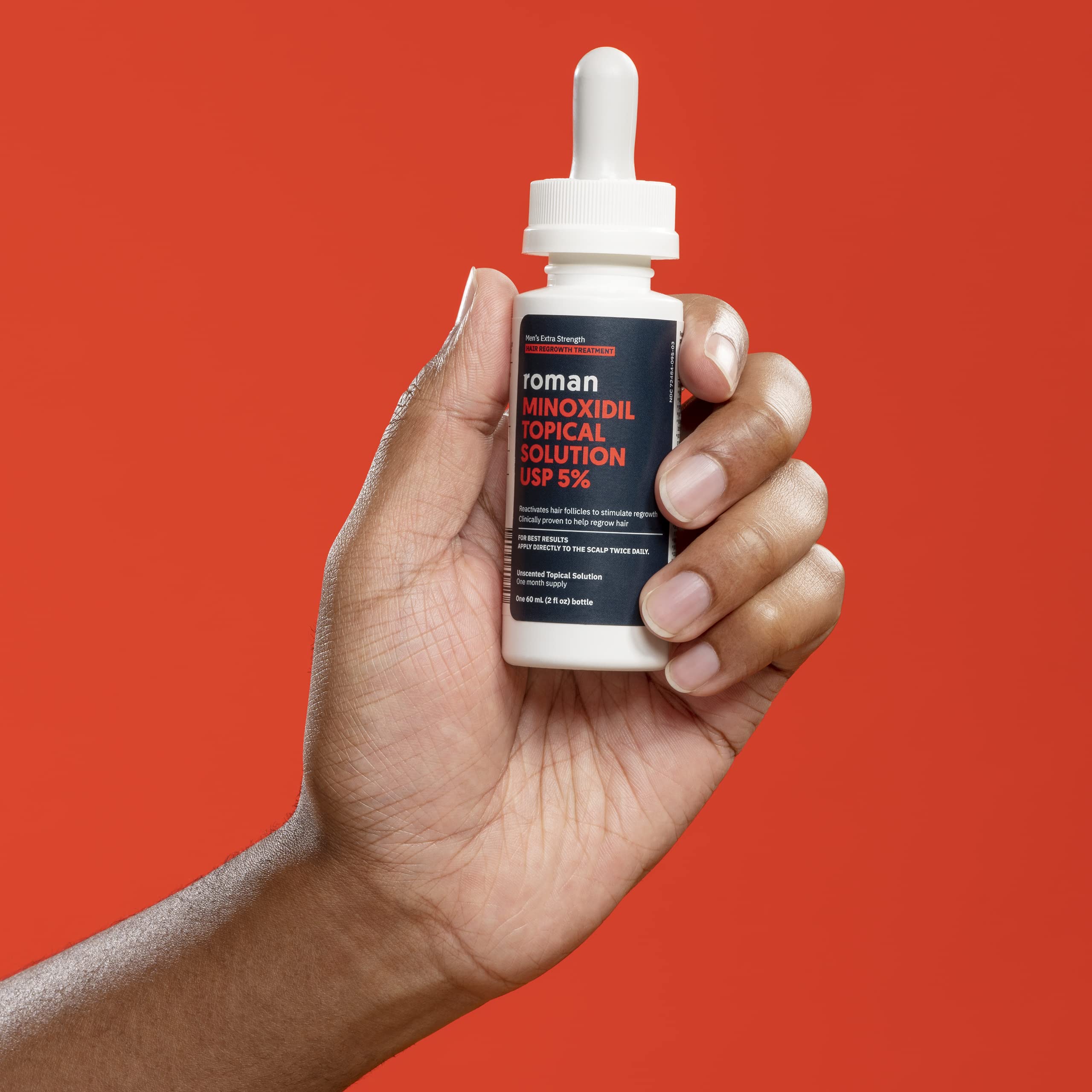 ROMAN minoxidil packaging showing 3-month supply.