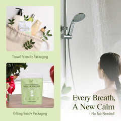 Romancy shower steamers with eucalyptus, mint and citrus for refreshing morning ritual.