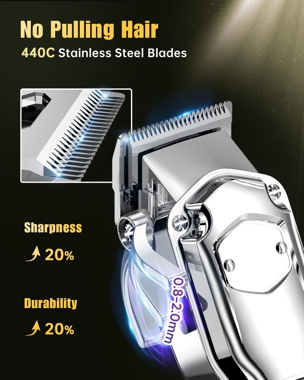 Romanda clippers guide combs show versatile length options for shaping.