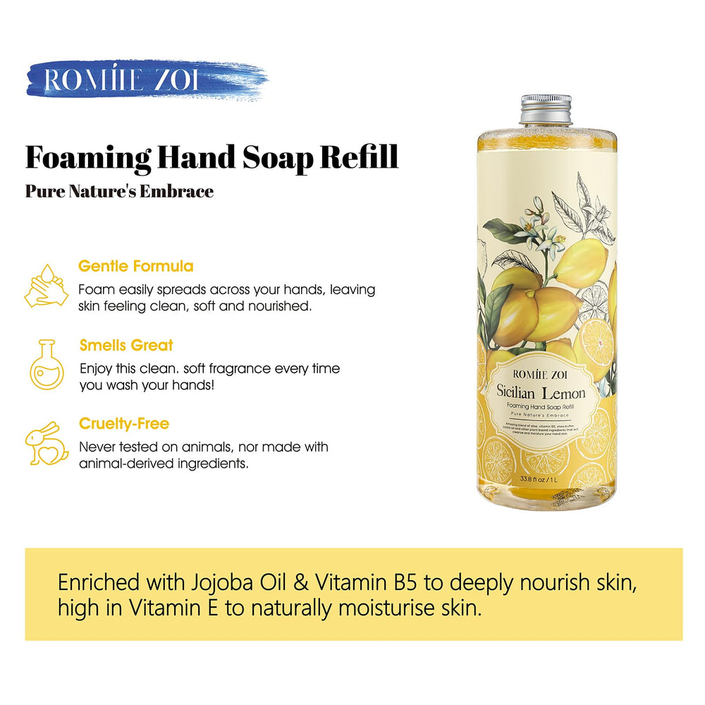 ROMIIE ZOI invigorating lemon fragrance enhances handwashing routine