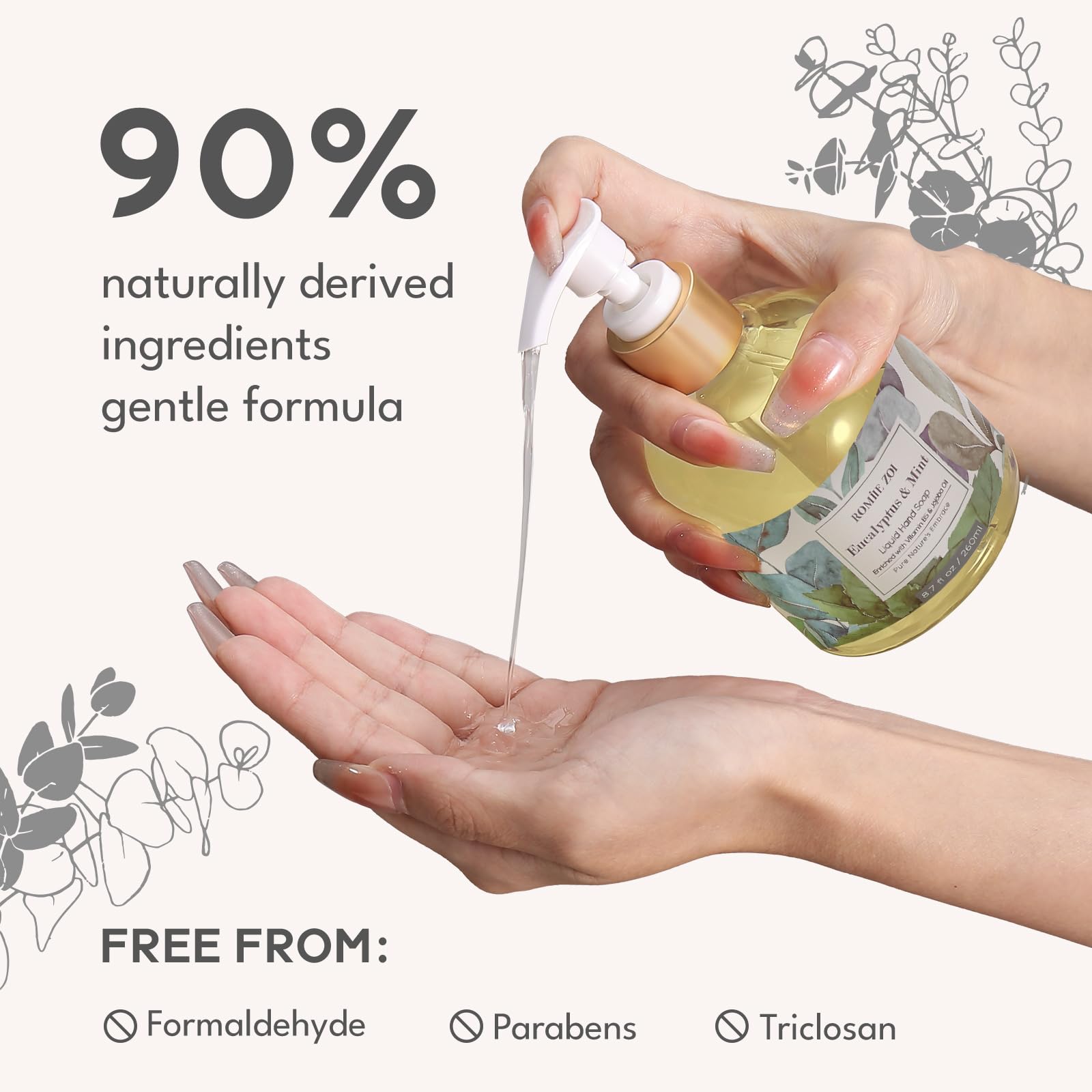ROMIIE ZOI refill in bathroom setting emphasizes soothing cleanse.