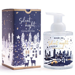 ROMIIE ZOI Silent Night hand soap bottle front view showing spruce aroma for festive hand washing