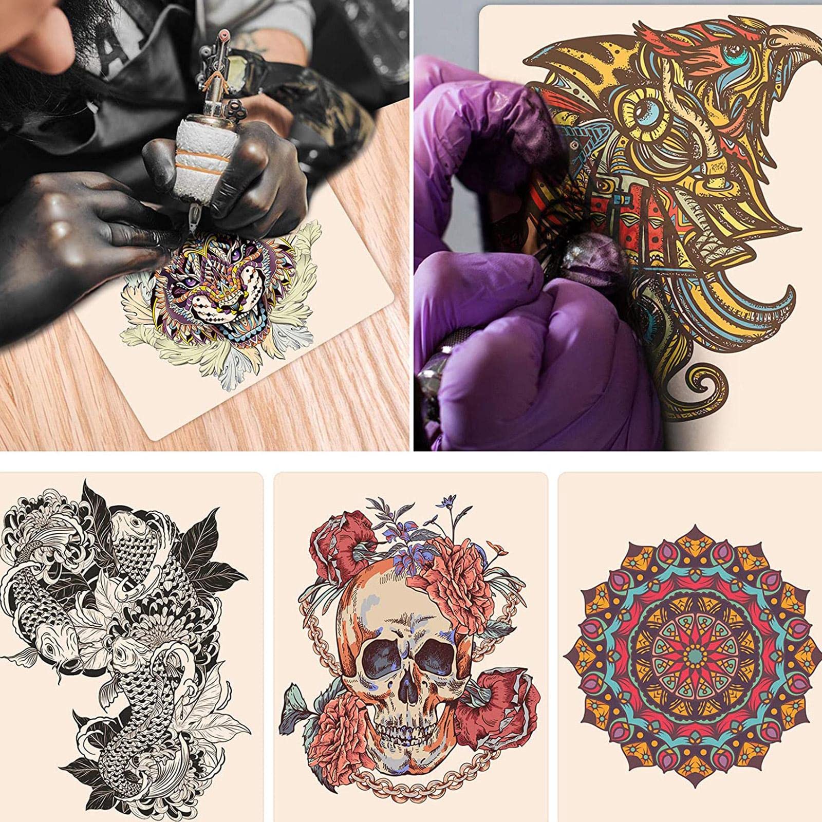 Romlon blank tattoo practice skin helps beginners and pros refine techniques on a reusable surface.