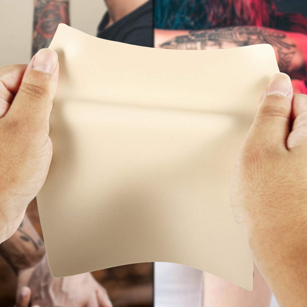 Romlon blank tattoo skin can wrap around objects to simulate body curves during training.