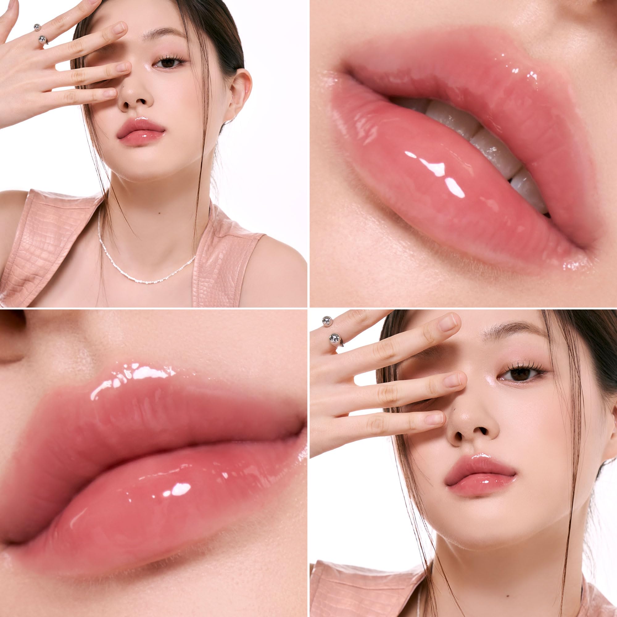 rom&nd Packaging with clear lid highlights premium K-beauty gloss
