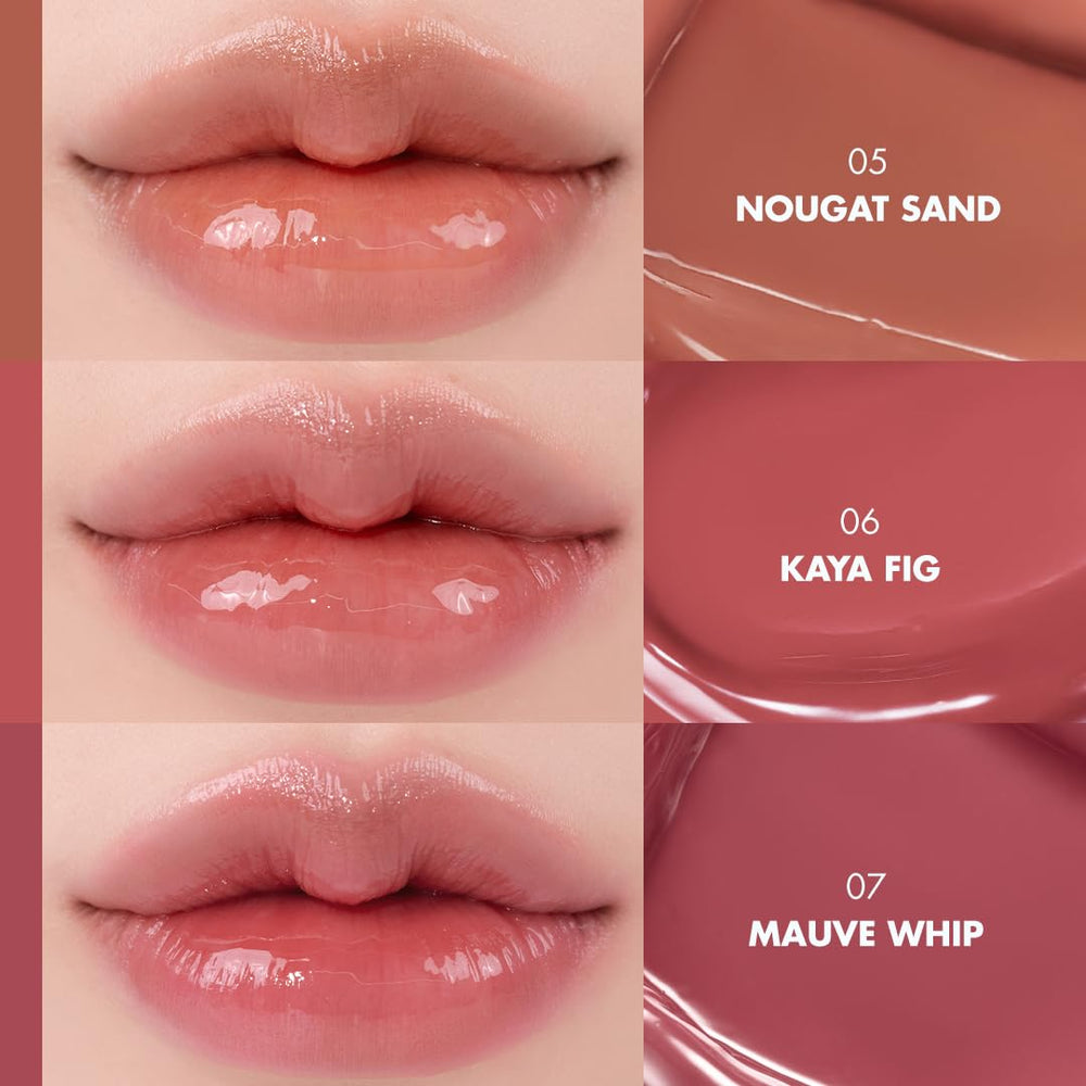 rom&nd Glasting Melting Balm Trio application demonstrates smooth glide and precise 1mm control.