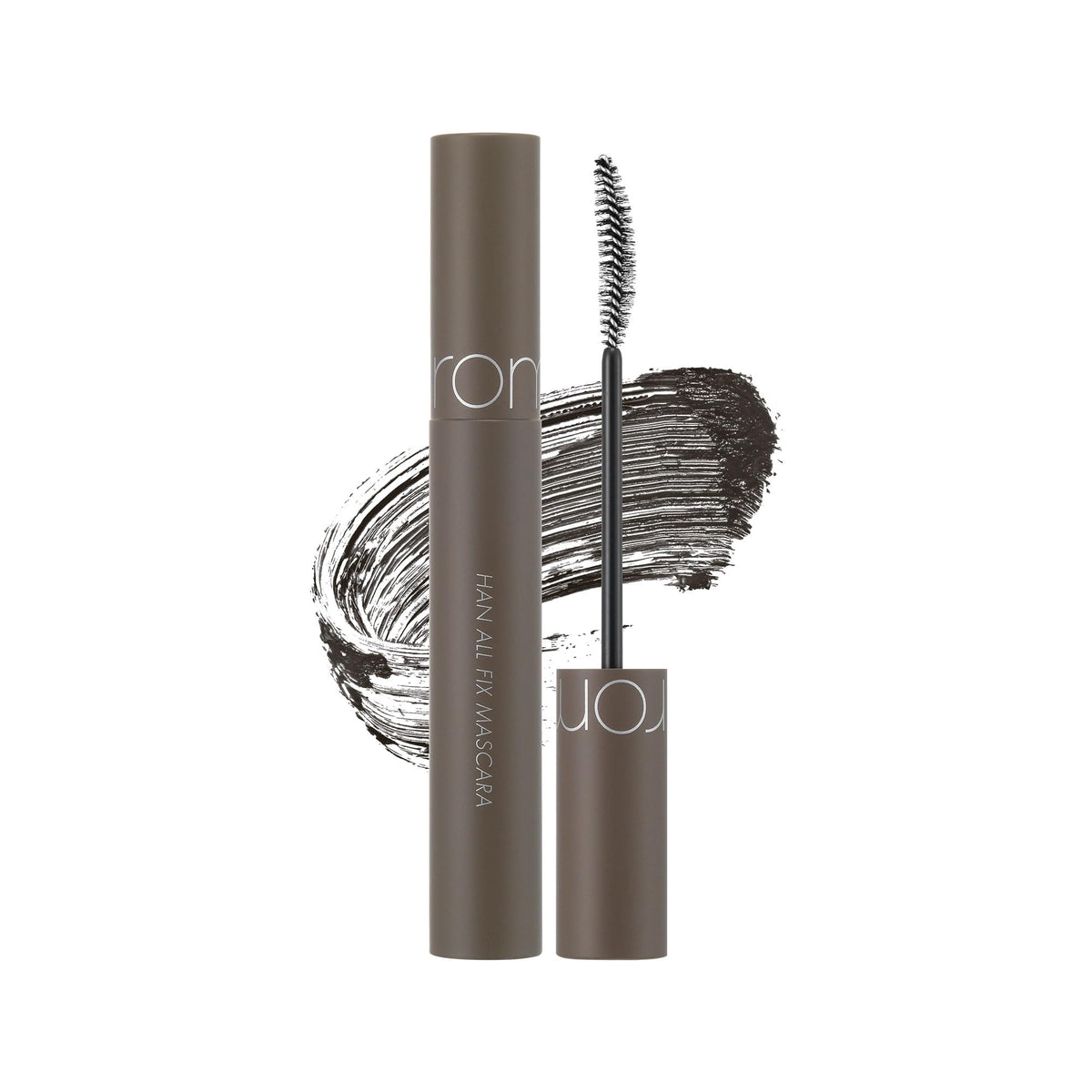 Rom&nd Han All Fix Mascara 7G wand demonstrates smooth, defined lash application.