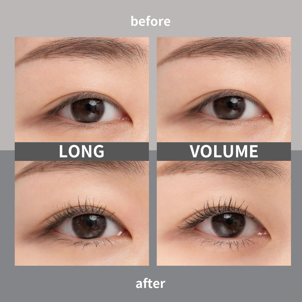 rom&nd Han All Fix Mascara smudge-proof test image indicates water and oil resistance