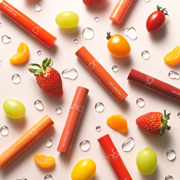 rom&nd Juicy Lasting Tint 06 FIGFIG on-lip application shows buildable color and comfortable wear.