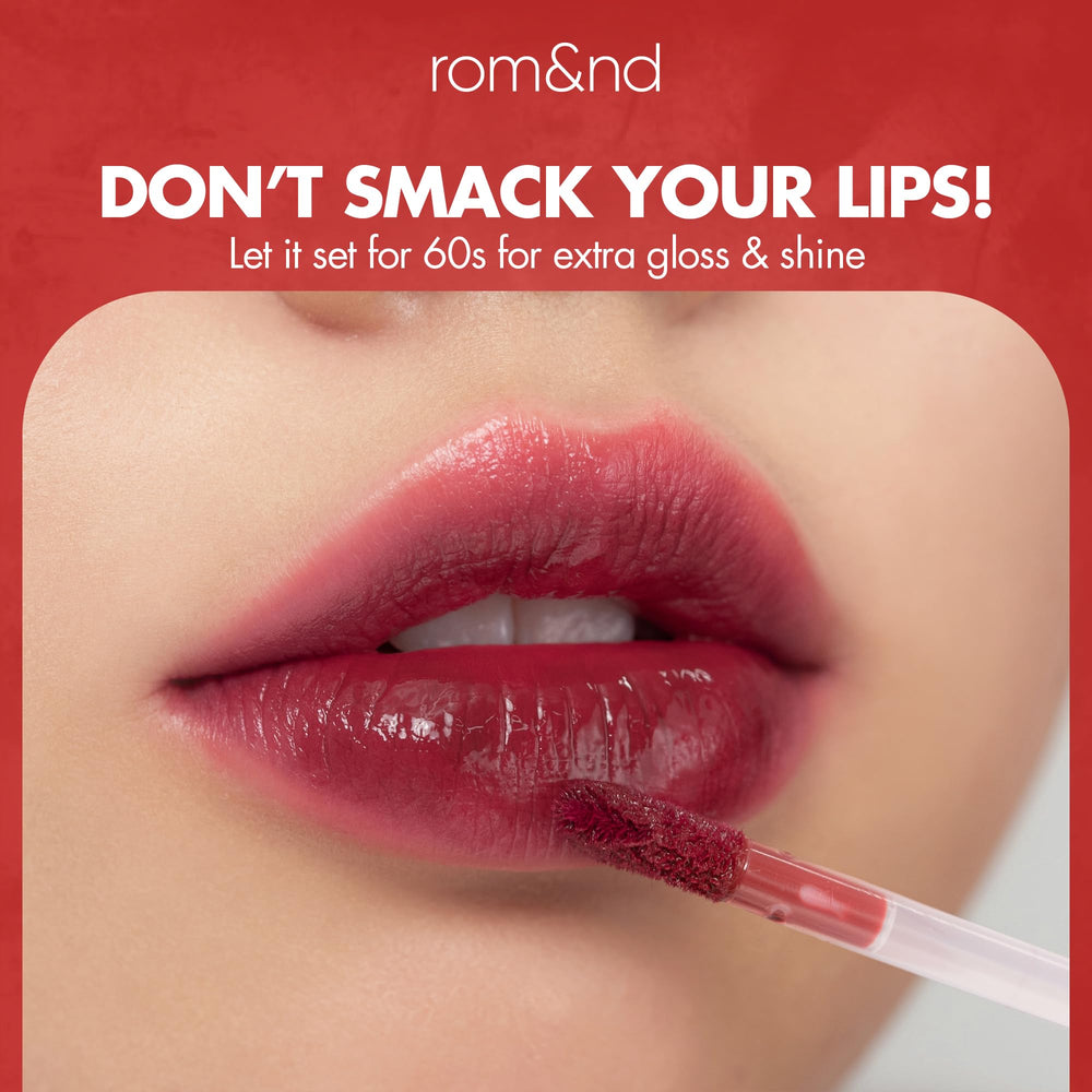 rom&nd Juicy Lasting Tint 17 Plum Coke applicator tip enables precise smooth application