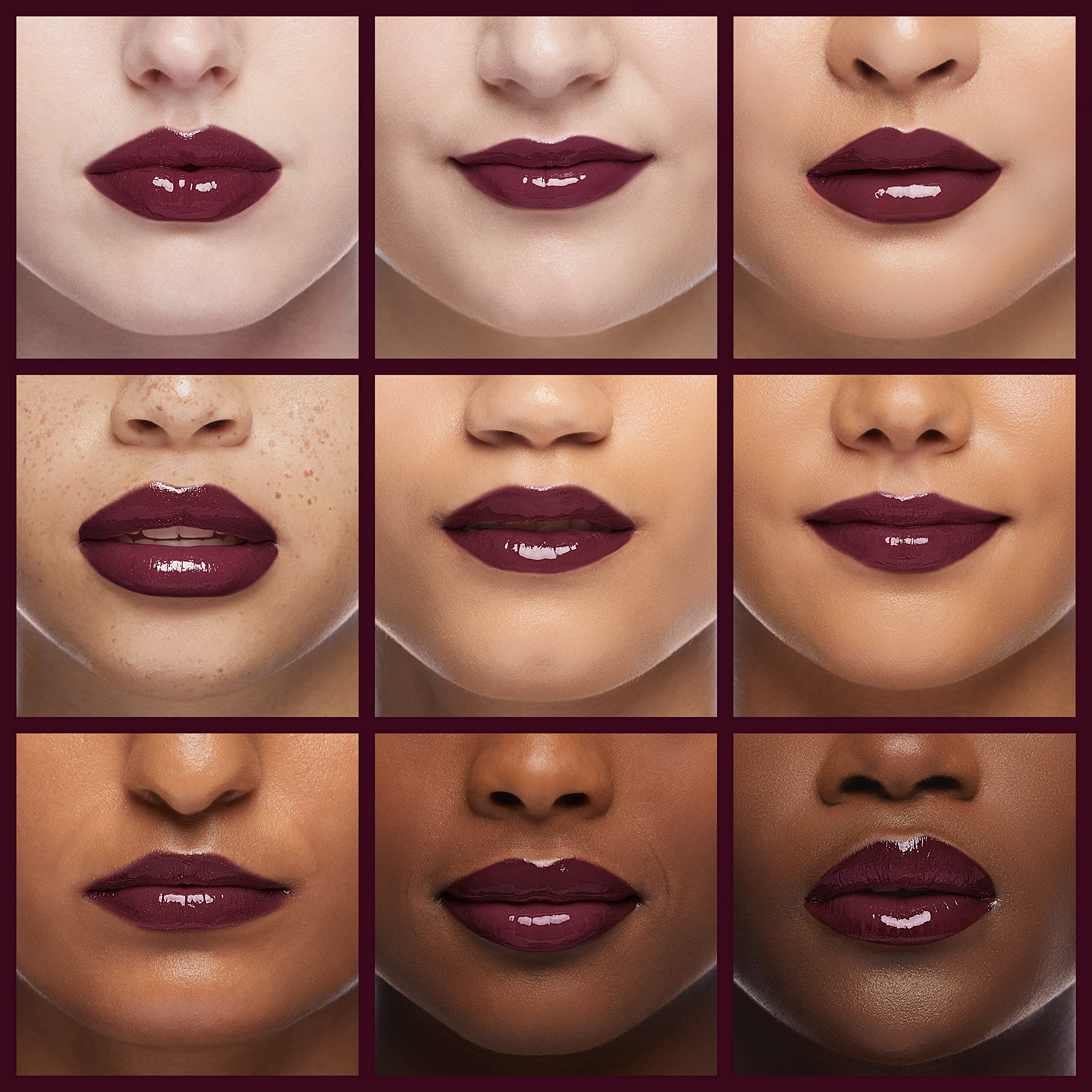 rom&nd Juicy Lasting Tint 17 Plum Coke lip swatch demonstrates buildable opacity