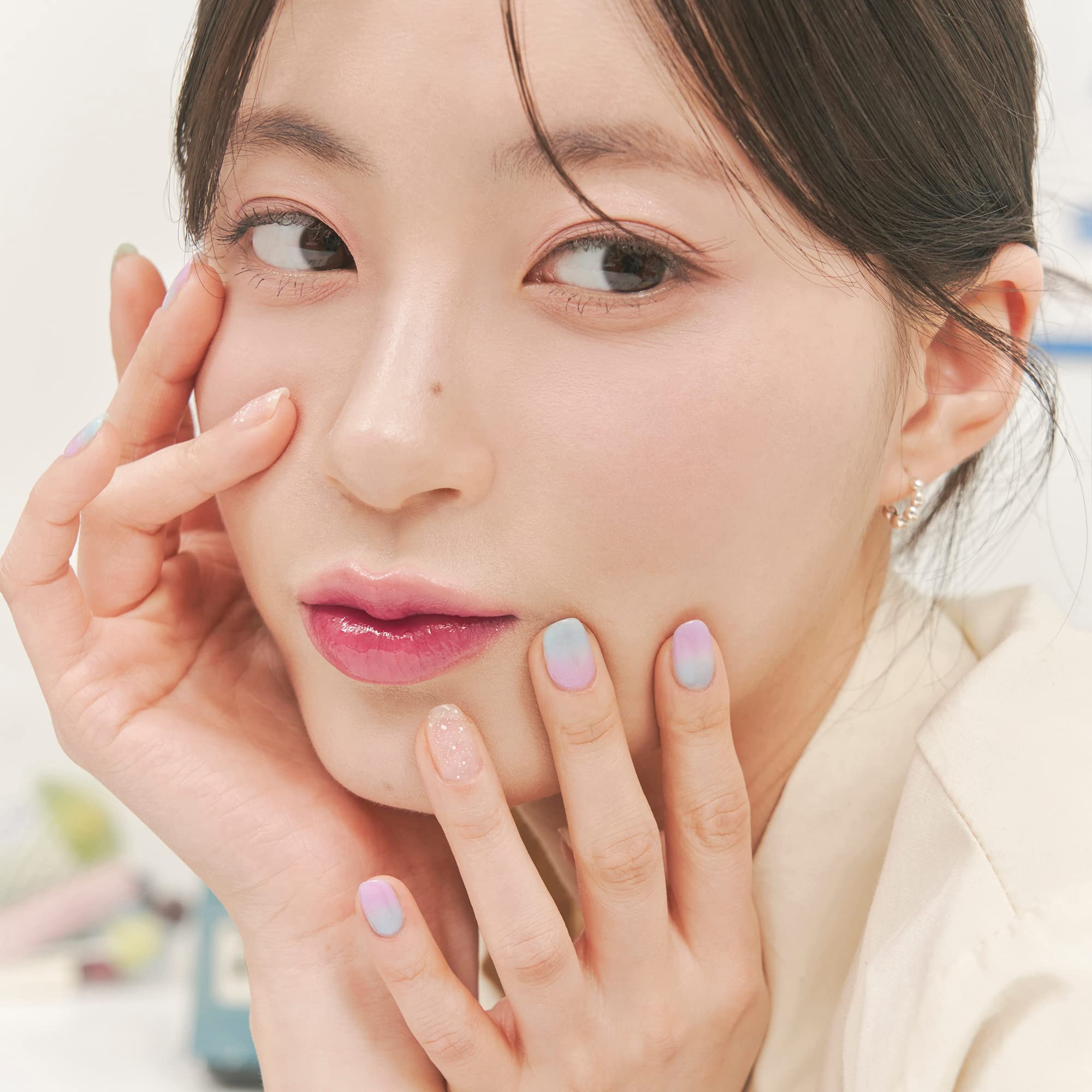 rom&nd Juicy Lasting Tint 28 smudge-stain after-gloss look on lips