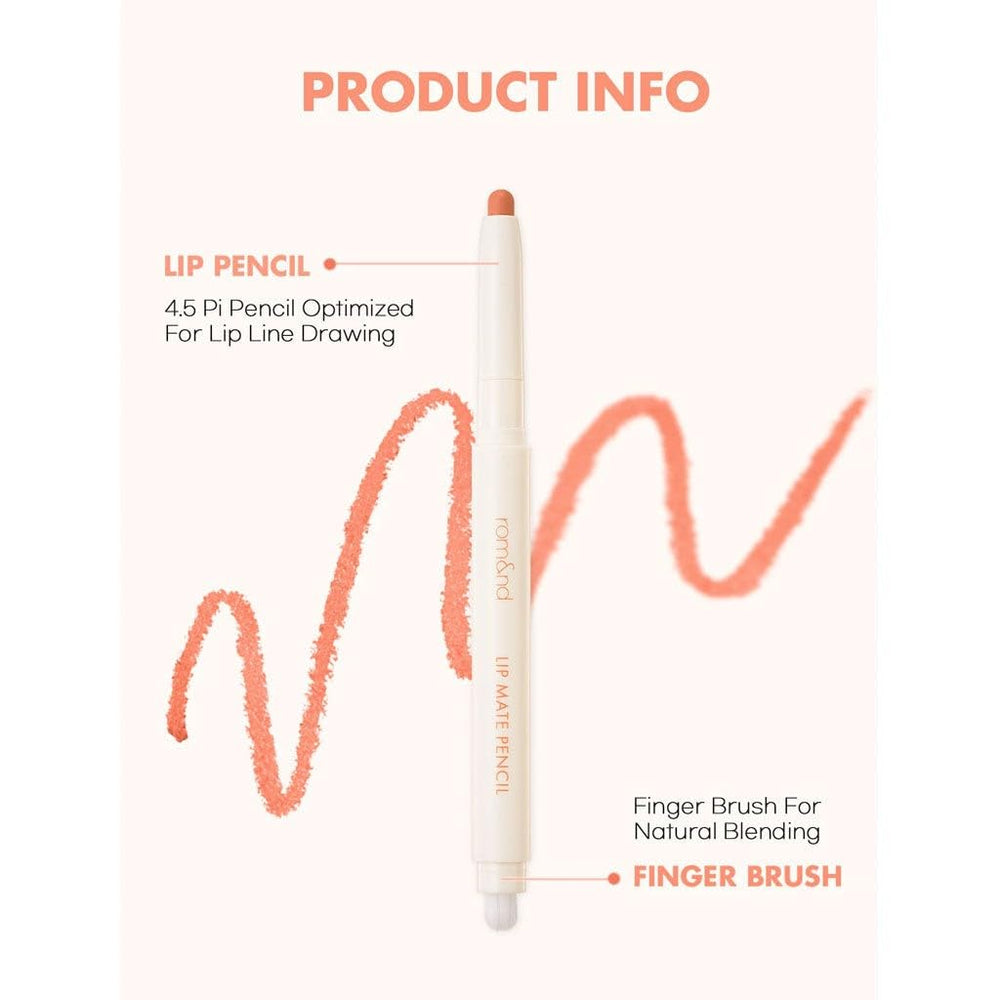 rom&nd Lip Mate Pencil 04 Fig Breeze 3D definition emphasizes dimension and fuller lips