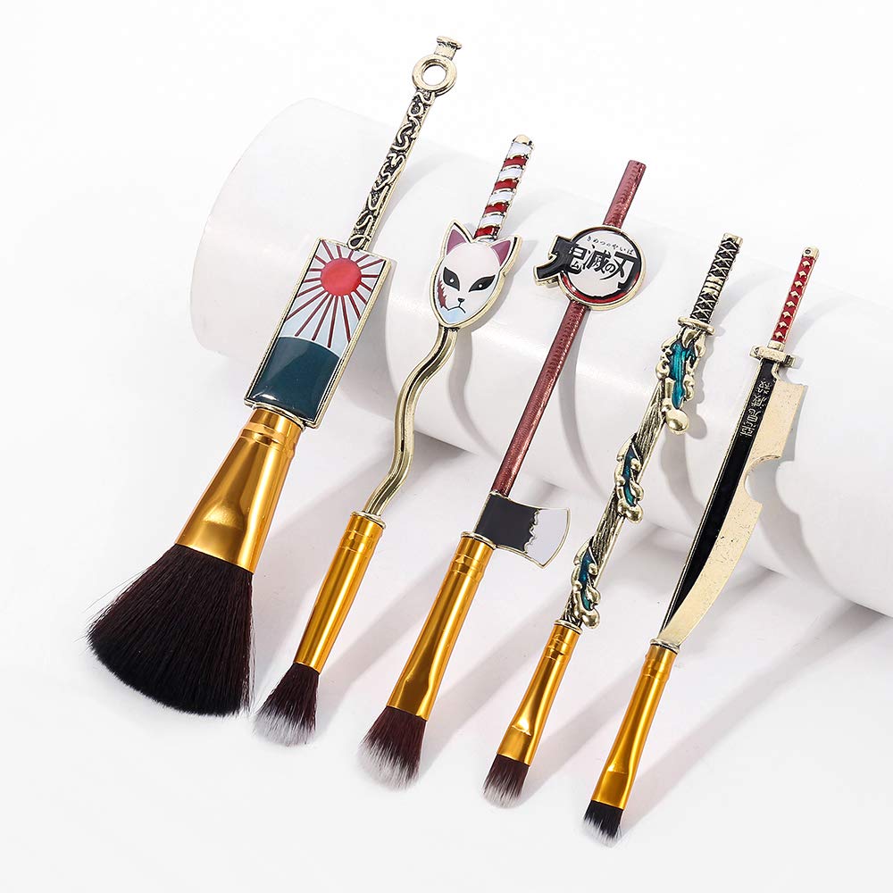 Rongji Jewelry anime peripheral demon makeup brushes big fan brush for soft highlighting.