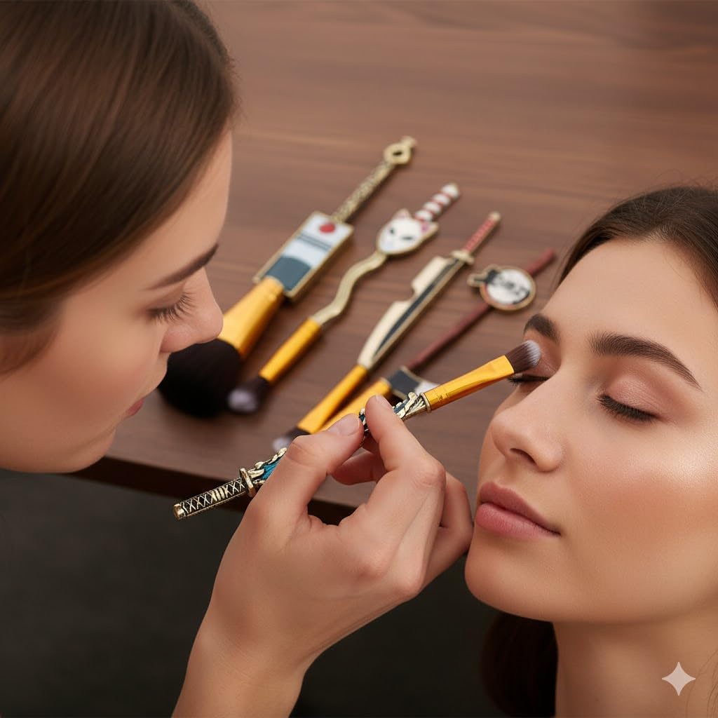 Rongji Jewelry anime peripheral demon makeup brushes eyebrow brush for precise brow definition.