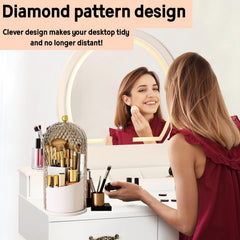 RONGZHIERK diamond-pattern design adds elegance while organizing brushes with smart spacing.