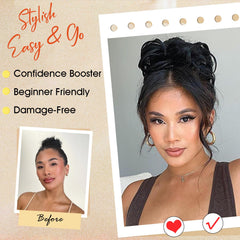 RONTAYA 2pcs bun attachments black offer versatile styling options