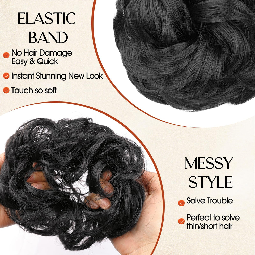 RONTAYA ponytail wrap easy style black enables 2-minute chic looks