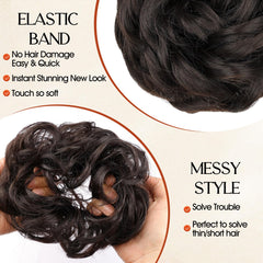 RONTAYA rizos sintéticos ondulados que se funden con el cabello natural.