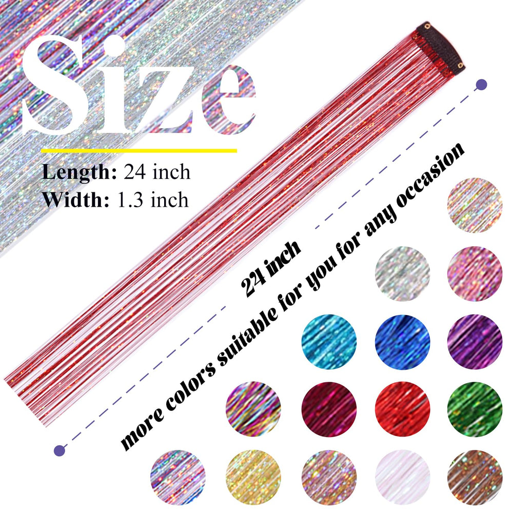 Rootoo red fairy tinsel ideal for Christmas, New Year, cosplay.