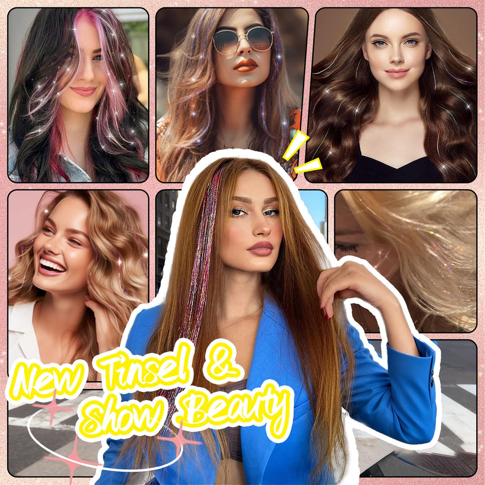 Rootoo multicolor hair tinsel pack offers versatile color options.