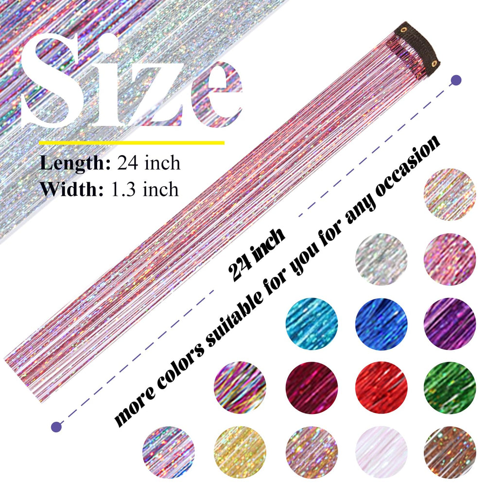 Rootoo 24-inch tinsel extensions in pink make quick, eye-catching hair upgrades.