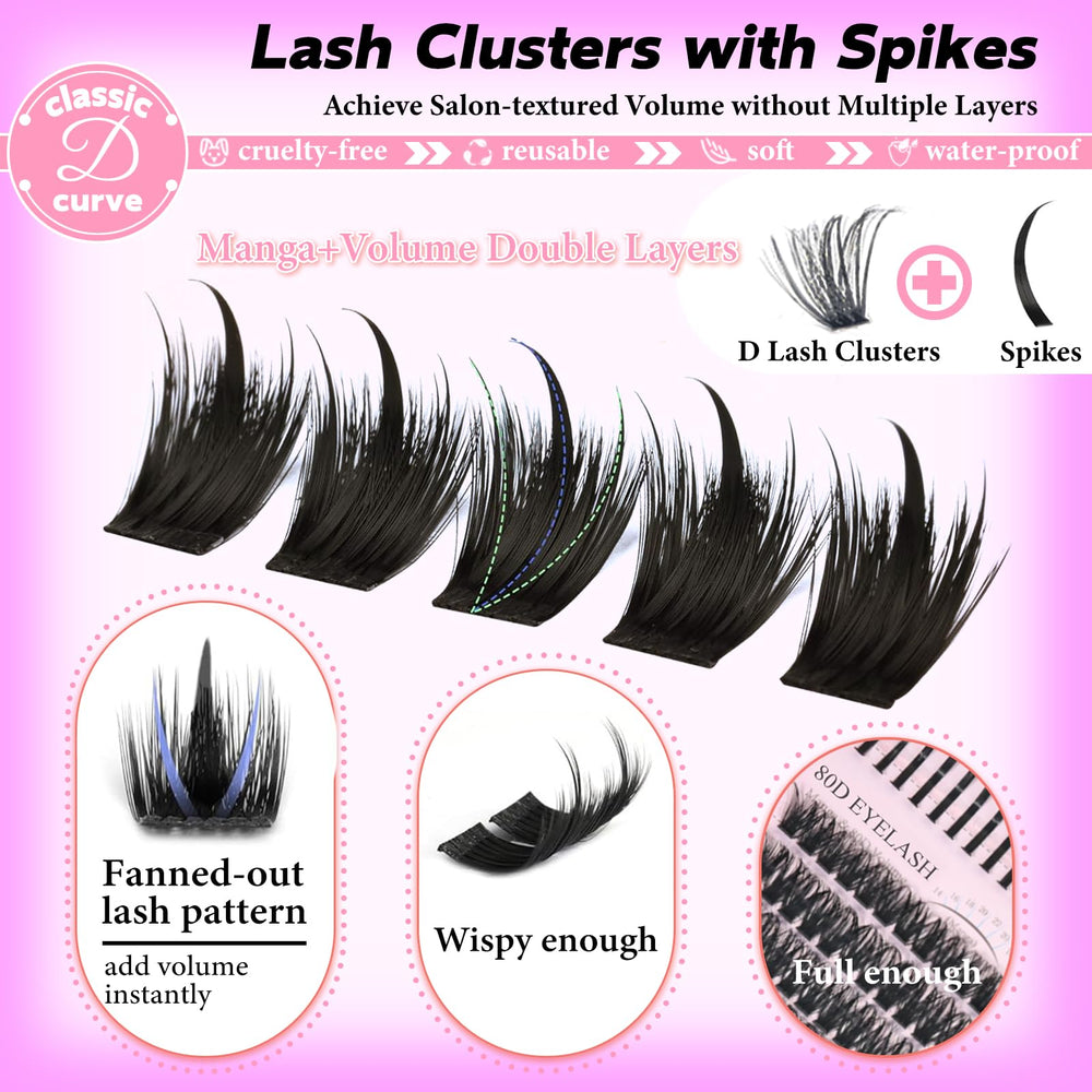 Rootoo Lash Clusters Kit length 12-22mm creates customizable length for daily flair.