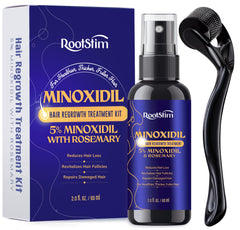 RootStim 5percent minoxidil spray bottle, non-greasy daily regrowth support
