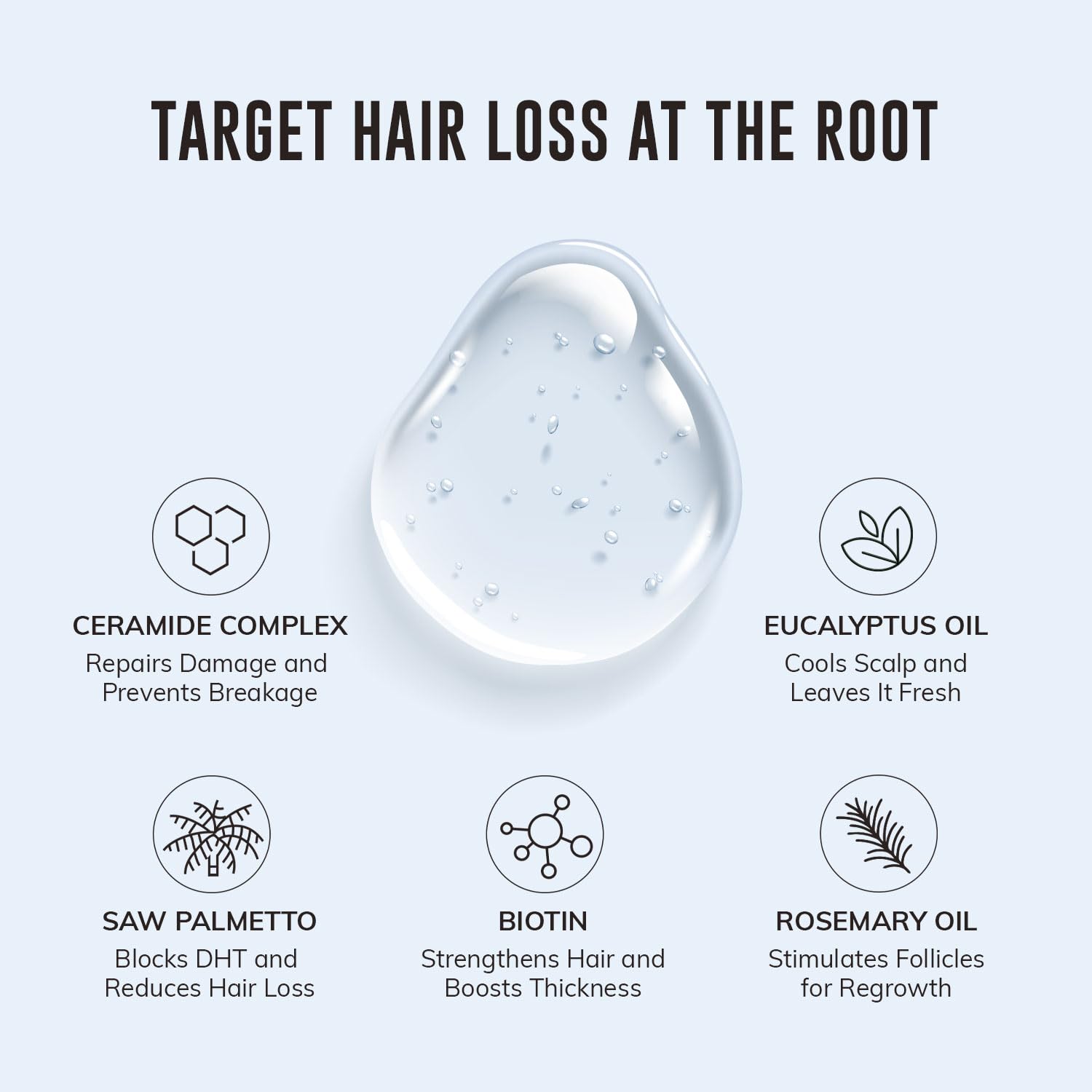 RootStim Biotin and Rosemary conditioning lather strengthens strands and nourishes scalp.