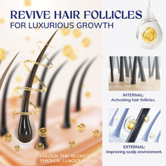 RootStim Castor Oil hair-nourish shot emphasizing rich conditioning for strands.