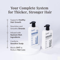 RootStim rosemary-biotin conditioner bottle nourishes and softens strands for healthier-looking hair.