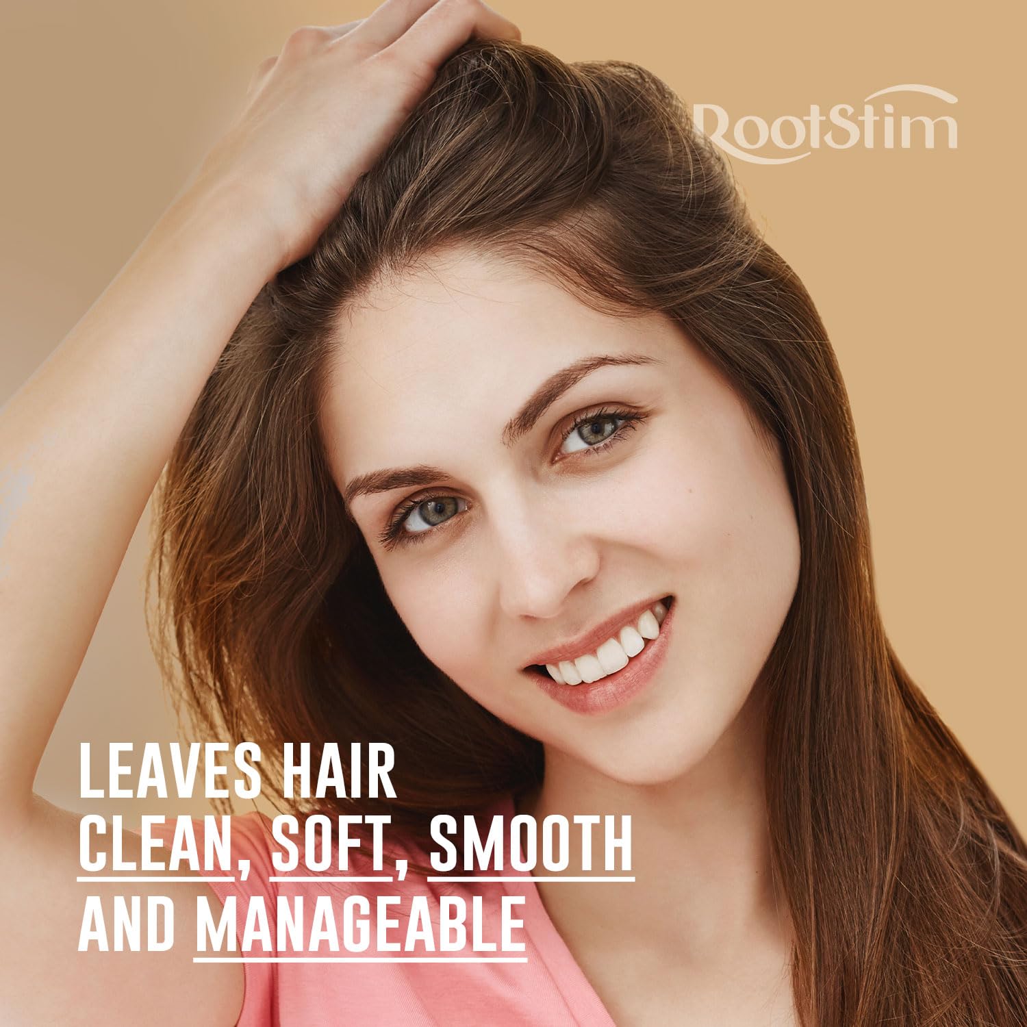RootStim scalp-closeup demonstrates a calm, balanced-looking scalp after washing.