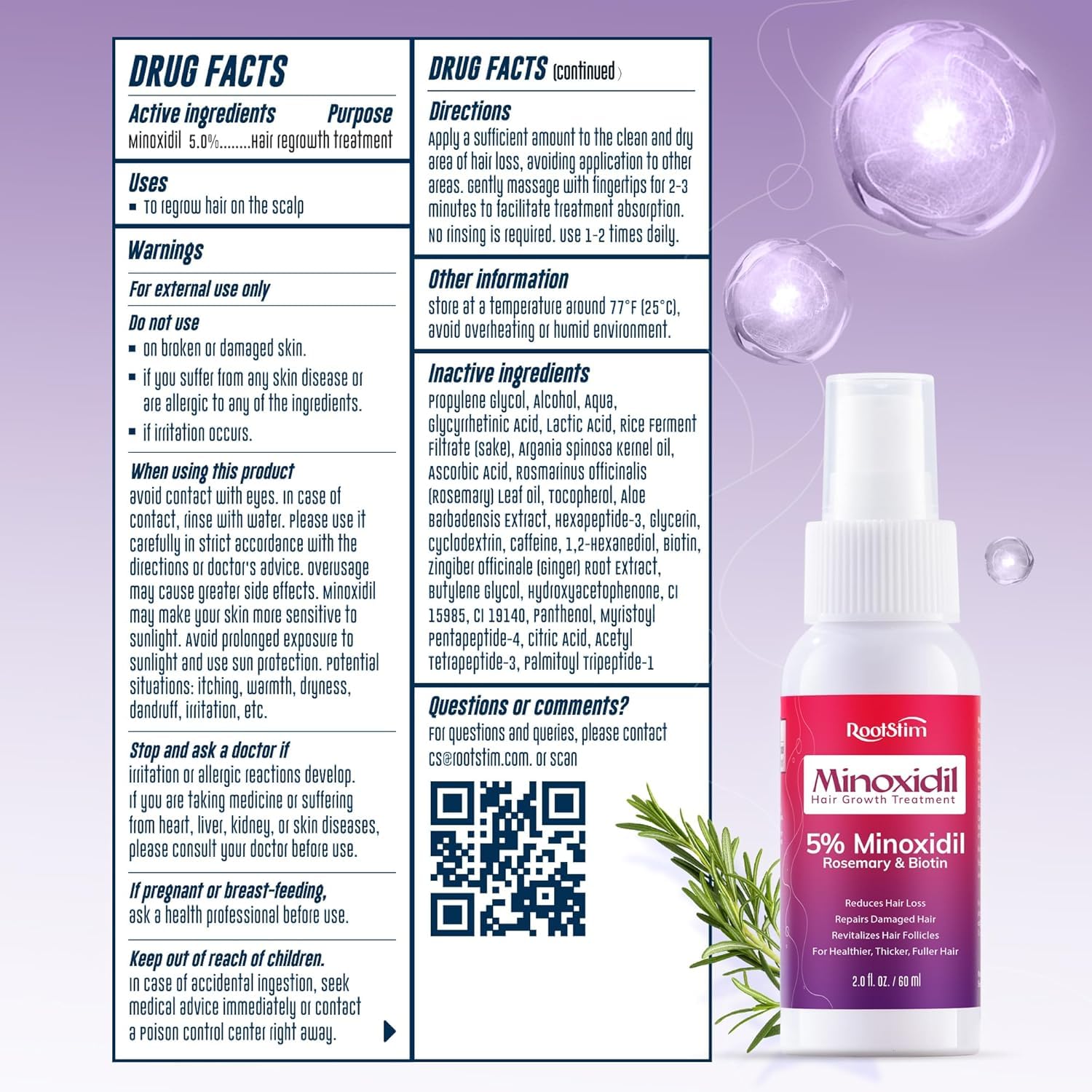 RootStim Thinning Areas Targeted Spray delivers targeted coverage for thinning zones.