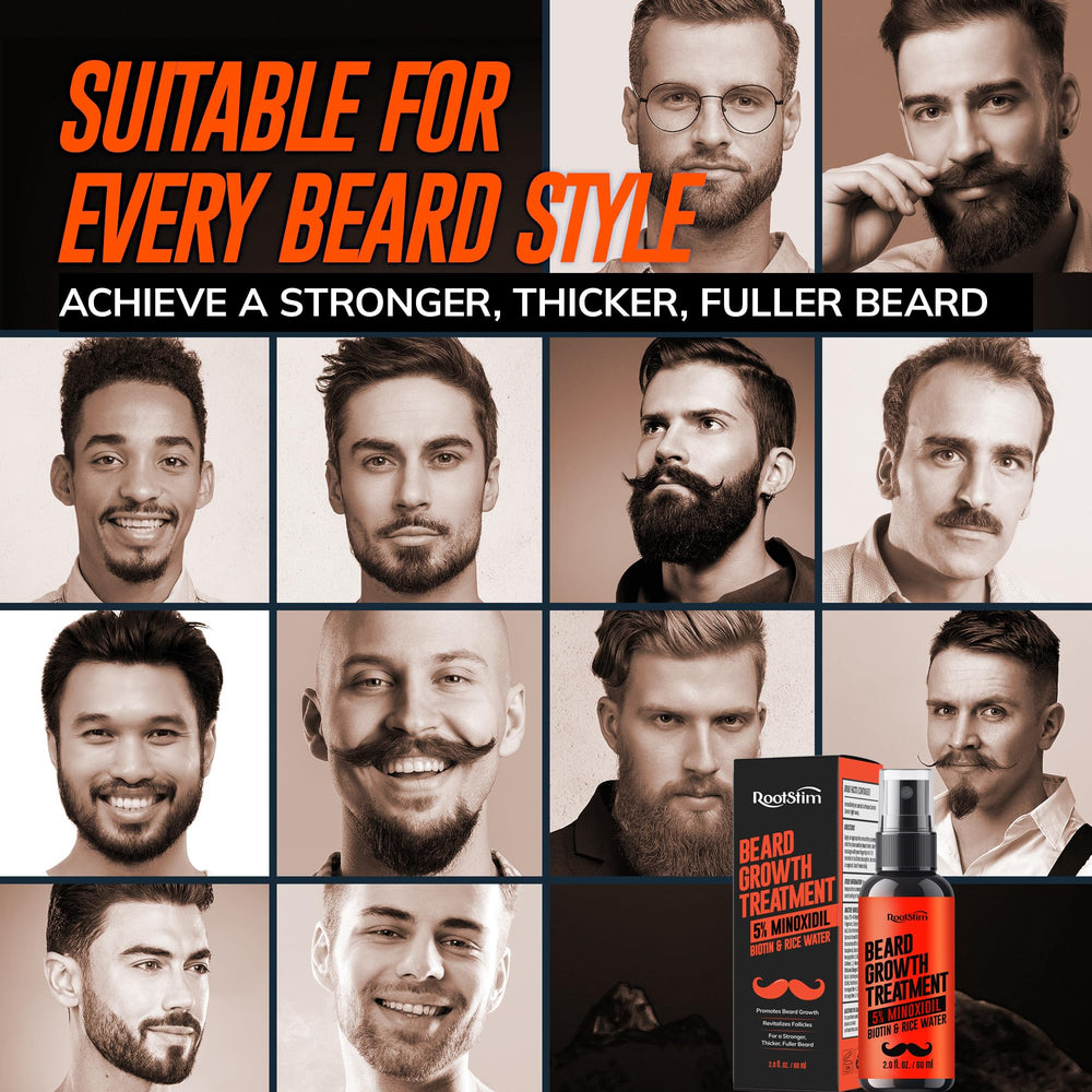 RootStim versatile beard types close-up demonstrates broad compatibility.