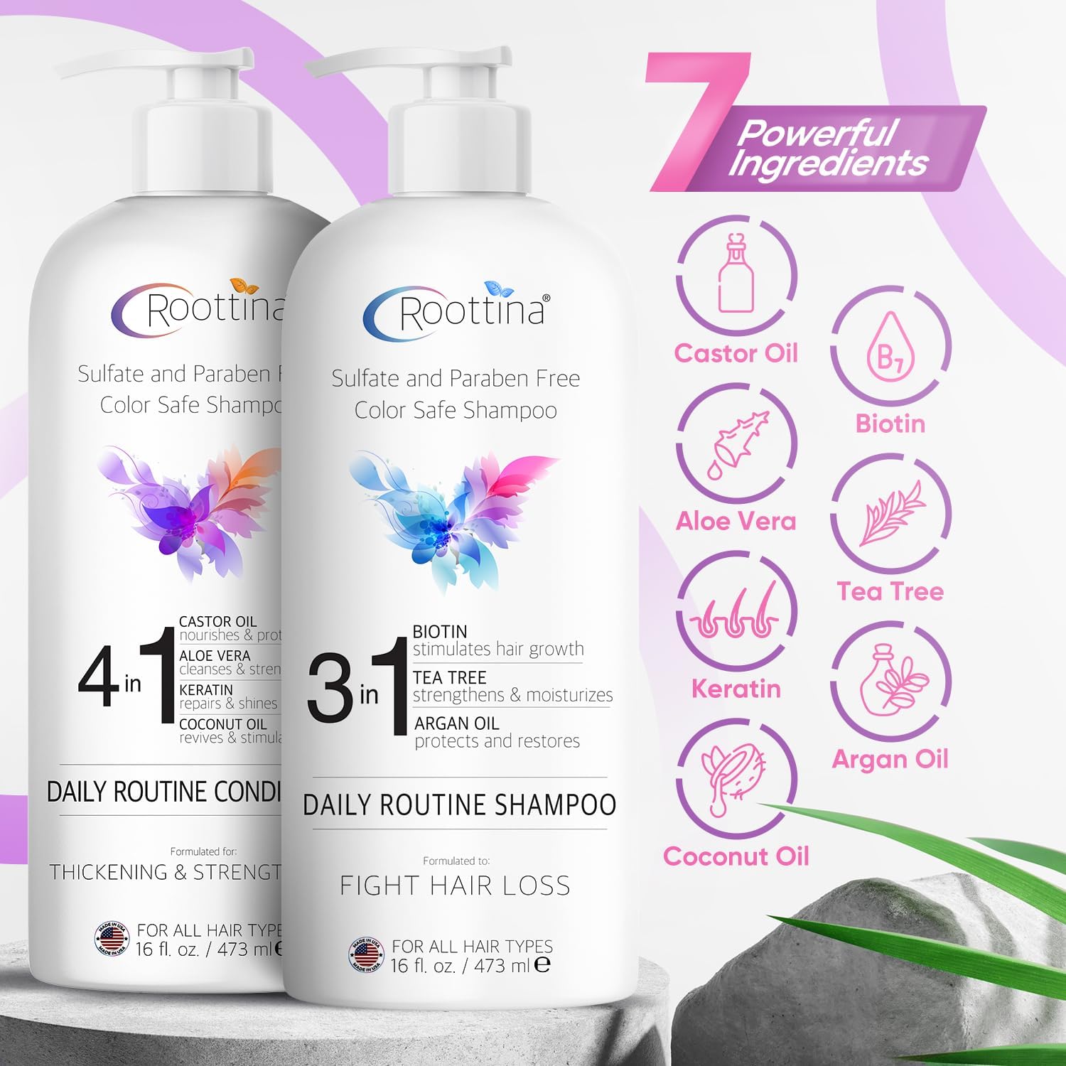 Roottina Daily Routine Conditioner bottle delivering moisture and shine