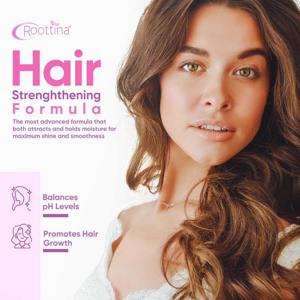 Roottina DHT-blocker shampoo label highlighting growth-support ingredients