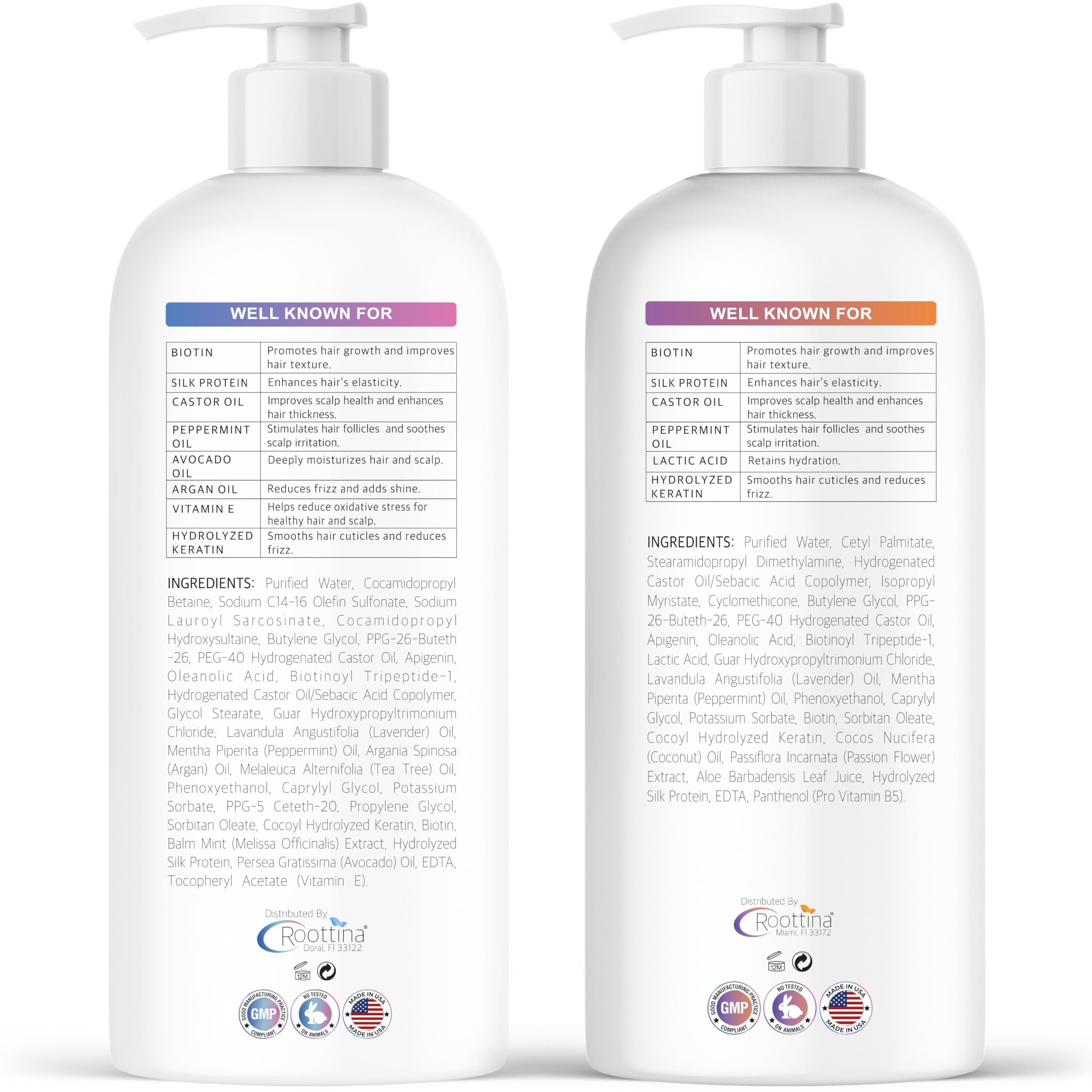 Roottina moisture-rich system image emphasizing hydration and frizz control