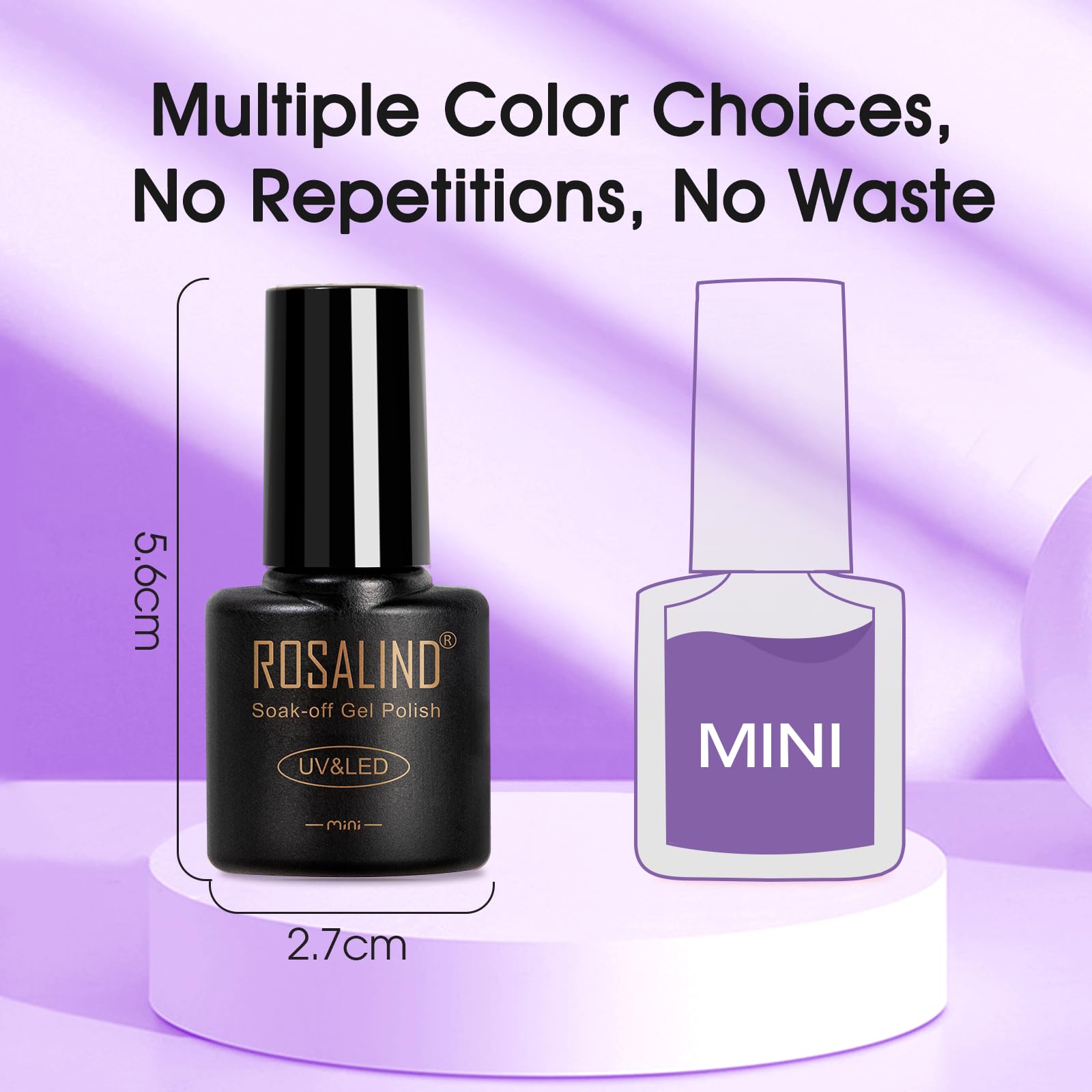 ROSALIND at-home manicure setup with versatile gel types for creative nails