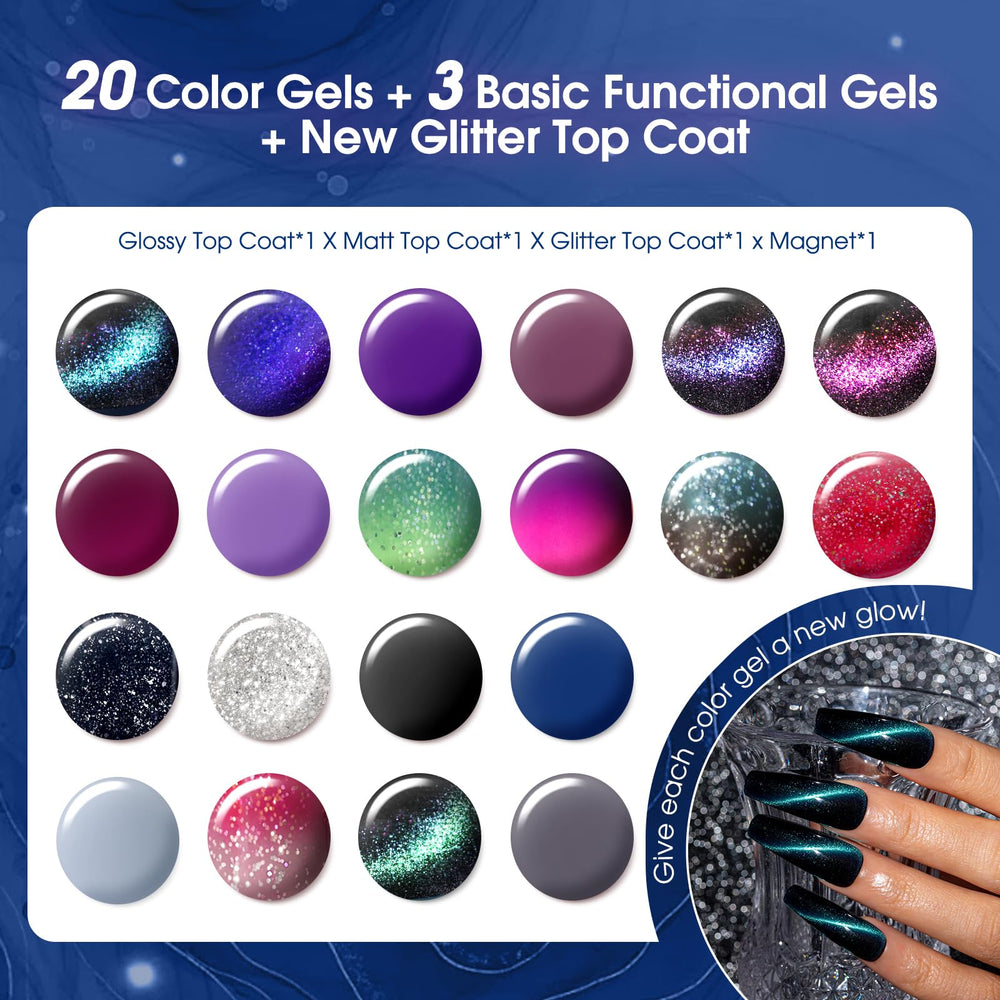 ROSALIND cat-eye gel magnet demo showing magnetic effect for customizable nail art